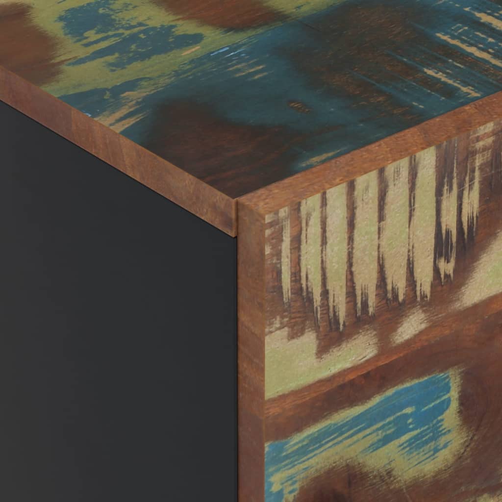 Skåp Trä med 3 dörrar 40x33x110 cm massivt återvunnet Trä och järn