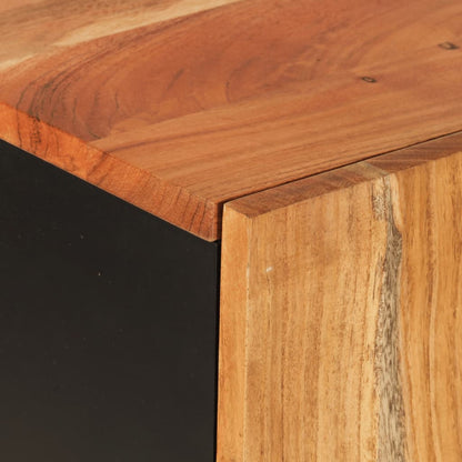 Skåp Trä med låda 60x33x100 cm massivt akaciaträ och järn
