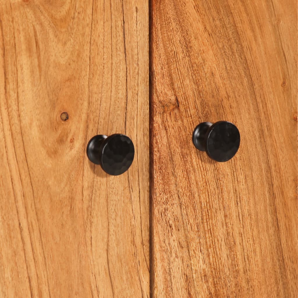 Skåp Trä med låda 60x33x100 cm massivt akaciaträ och järn