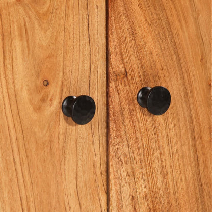 Skåp Trä med låda 60x33x100 cm massivt akaciaträ och järn