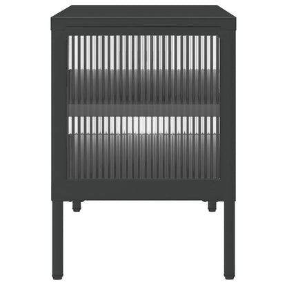TV-Möbel DIV. Svart TV-Bänk 105x35x50 cm glas och stål