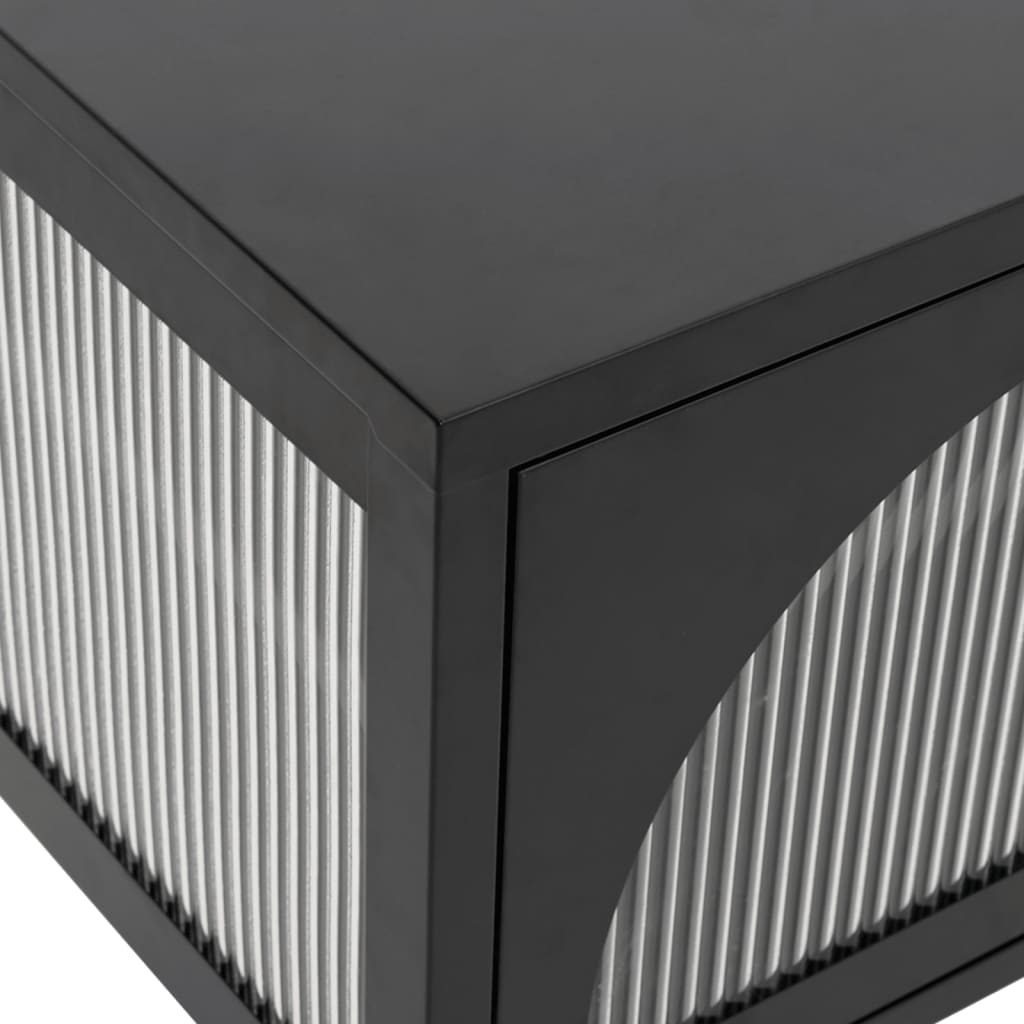 TV-Möbel DIV. Svart TV-Bänk 105x35x50 cm glas och stål