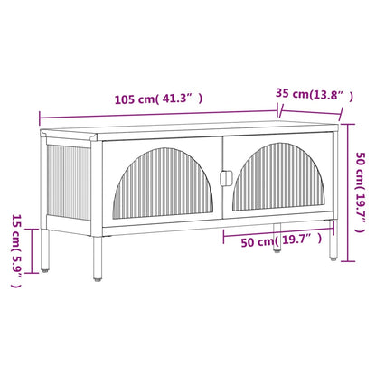 TV-Möbel DIV. Svart TV-Bänk 105x35x50 cm glas och stål