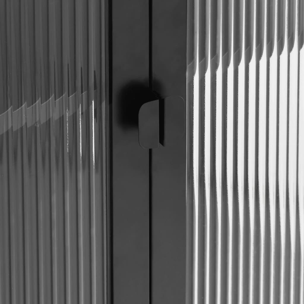 Skänk DIV. Svart 70x35x70 cm glas och stål