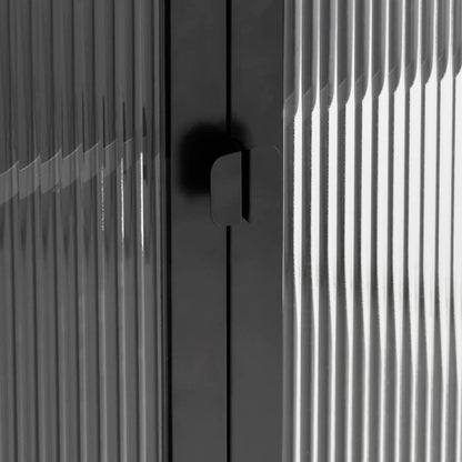 Skänk DIV. Svart 75x35x105 cm glas och stål