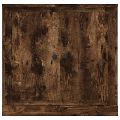 Skänk rökfärgad ek 70x35,5x67,5 cm konstruerat trä