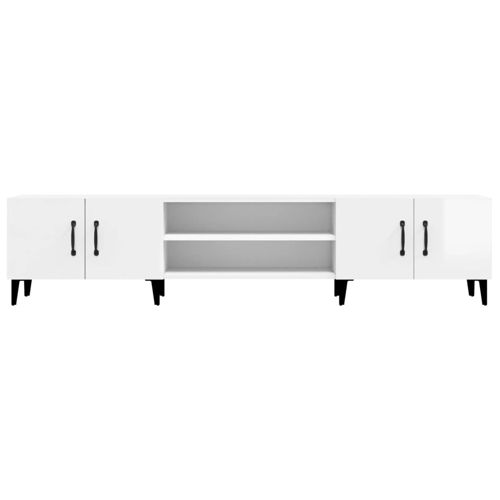 TV-Möbel Högglans Vit TV-Skåp 180x31,5x40 cm
