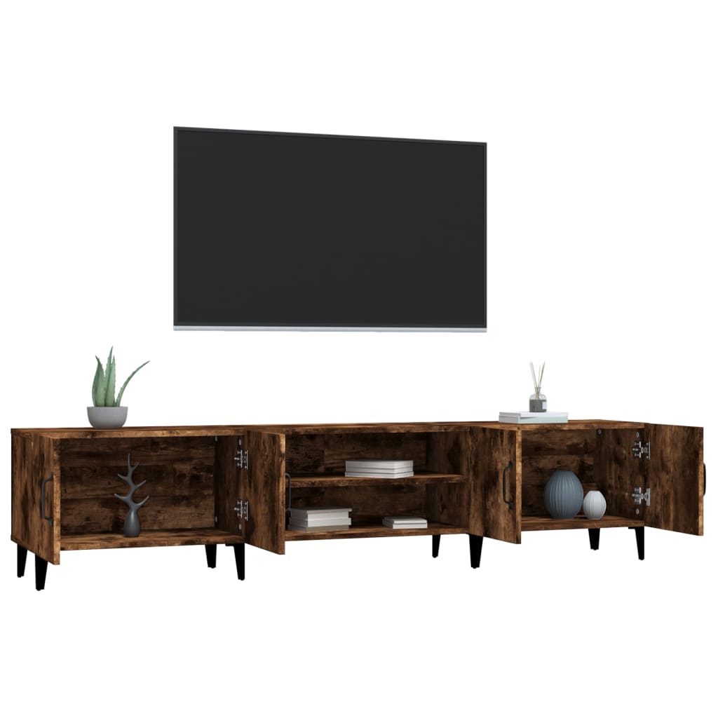 TV-Möbel Rökfärgad Ek TV-Skåp 180x31,5x40 cm