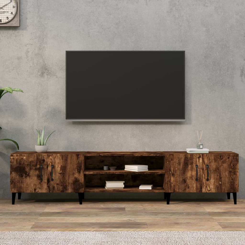 TV-Möbel Rökfärgad Ek TV-Skåp 180x31,5x40 cm