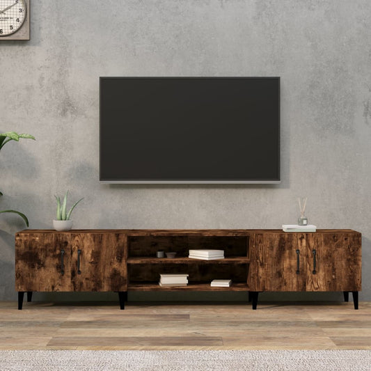 TV-Möbel Rökfärgad Ek TV-Skåp 180x31,5x40 cm