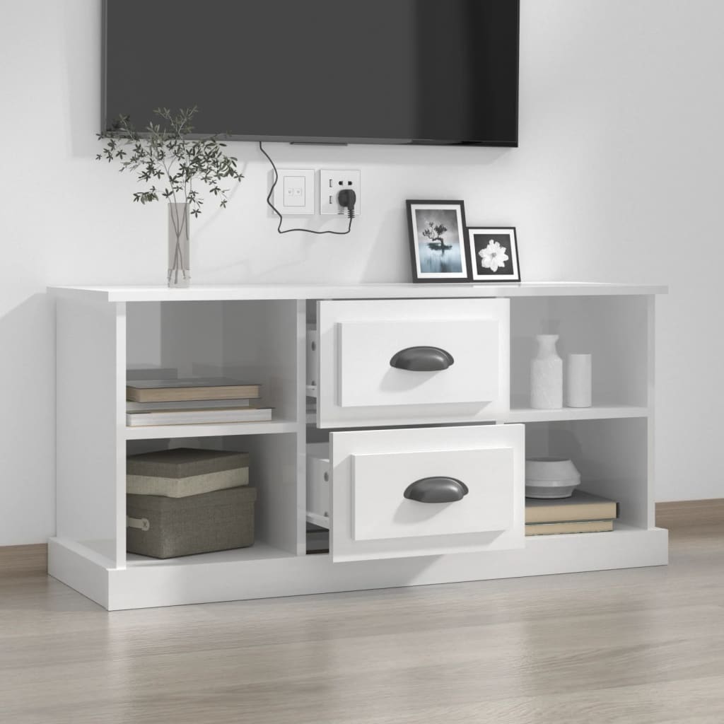 TV-Möbel Högglans Vit TV-Bänk 99,5x35,5x48 cm