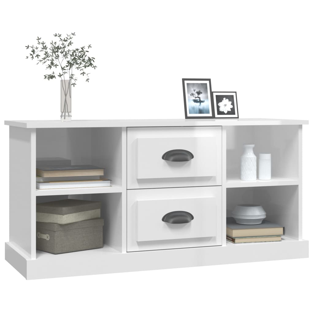 TV-Möbel Högglans Vit TV-Bänk 99,5x35,5x48 cm