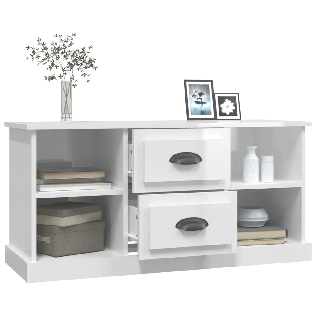 TV-Möbel Högglans Vit TV-Bänk 99,5x35,5x48 cm