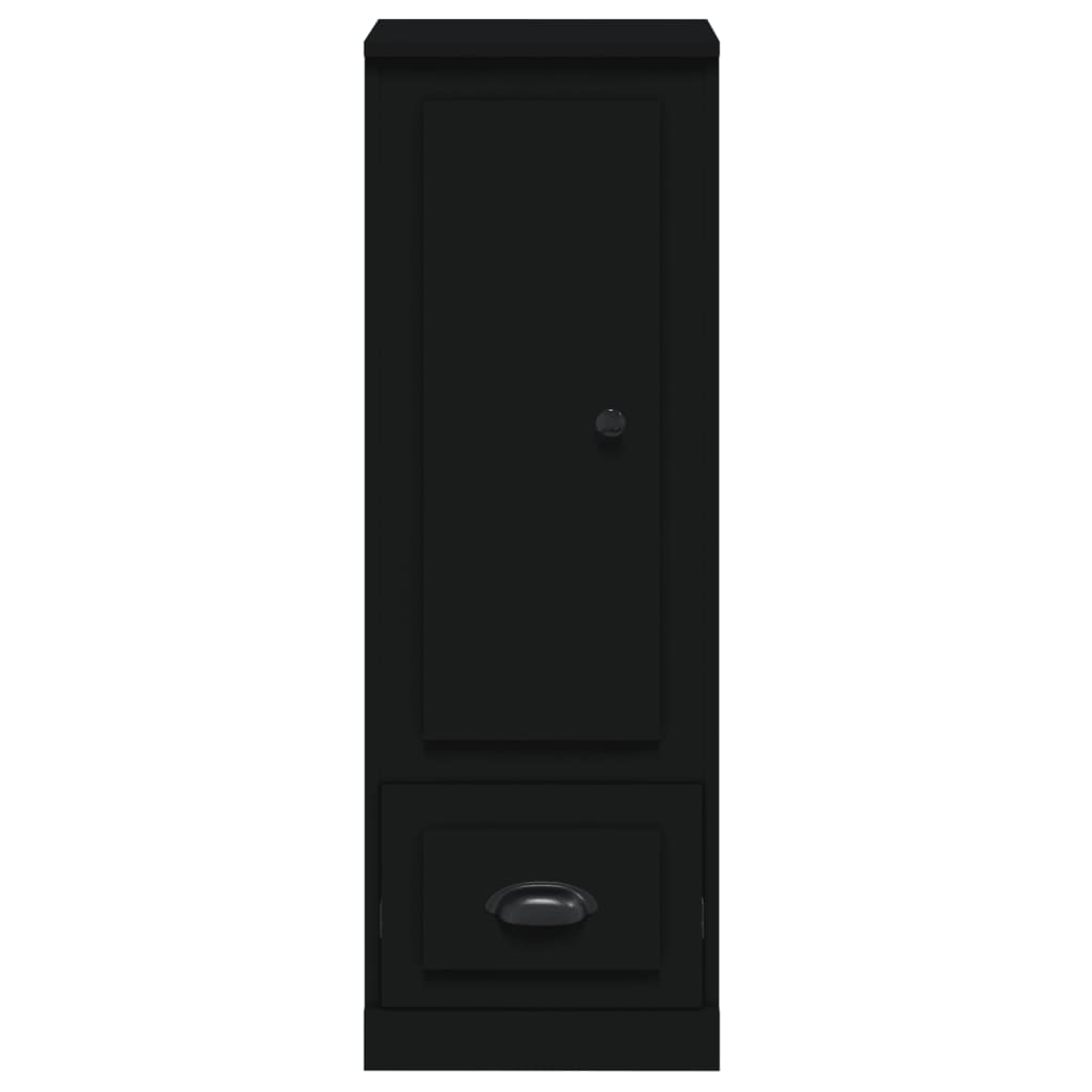 Skåp svart 36x35,5x103,5 cm konstruerat trä