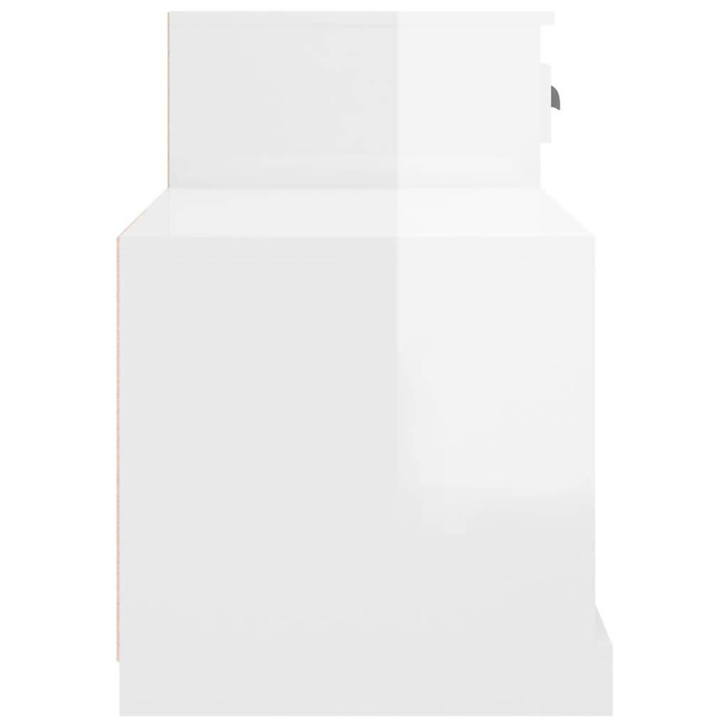 Skoställ Högglans Vit Skoskåp 100x42x60 cm