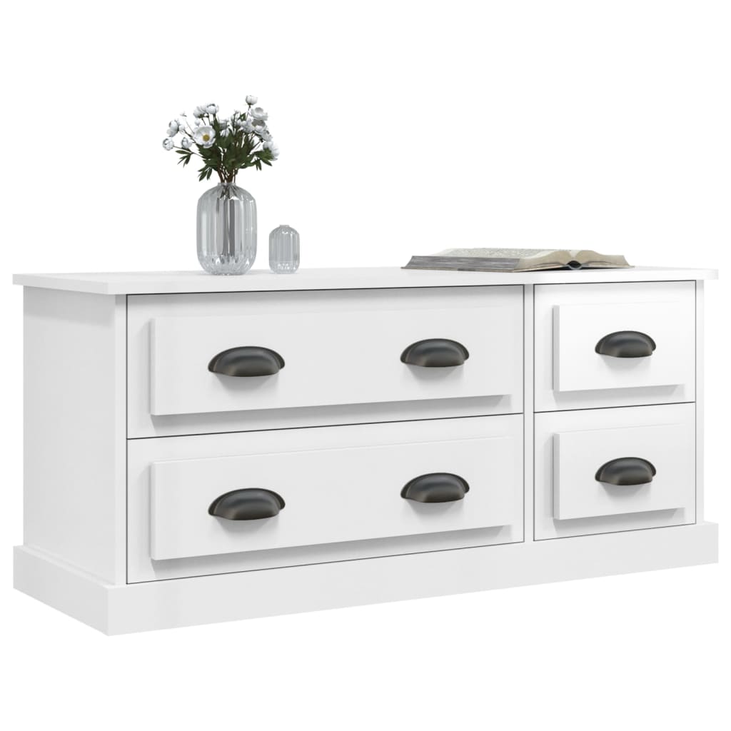 TV-Möbel Högglans Vit TV-Bänk 100x35,5x45 cm