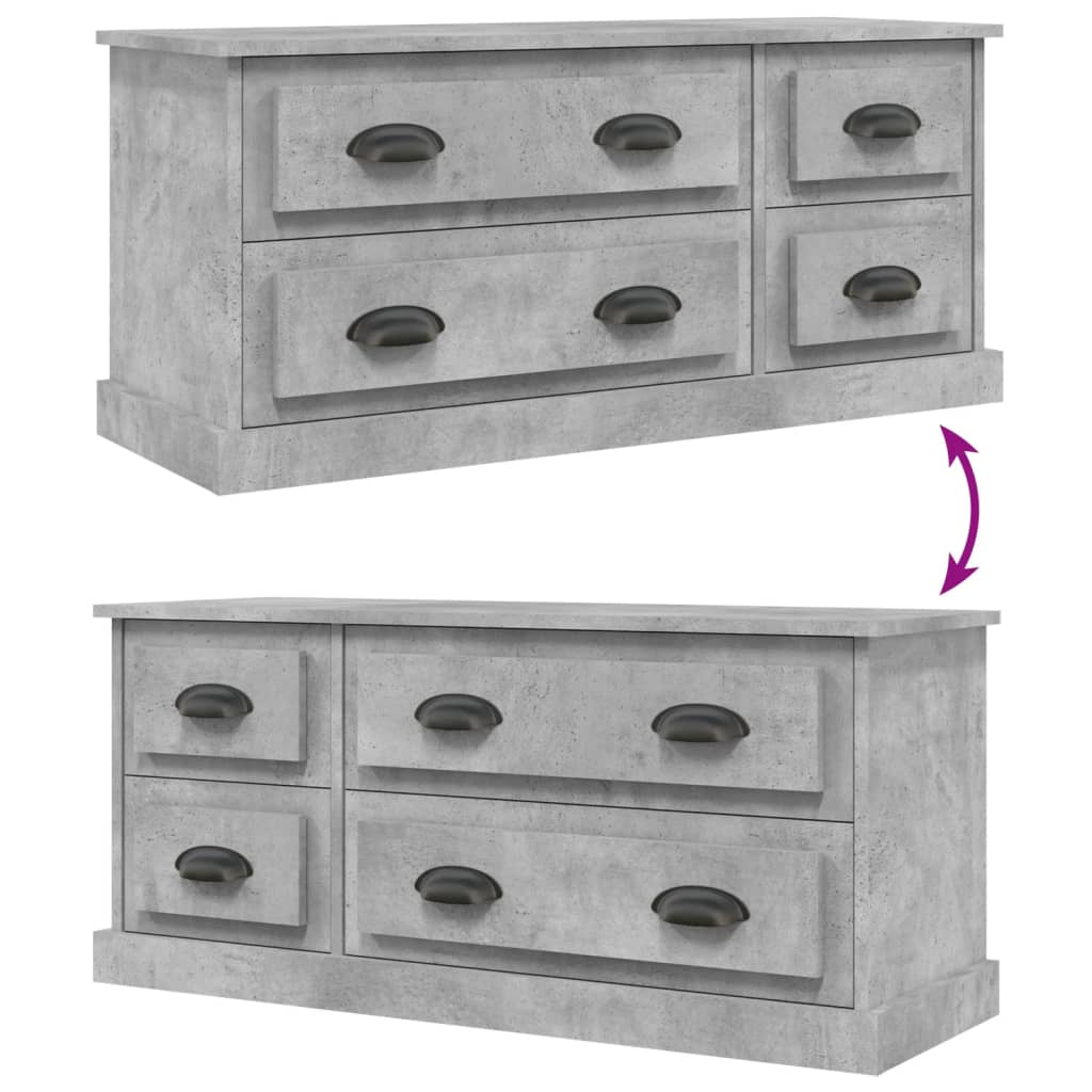 TV-Möbel Betonggrå TV-Bänk 100x35,5x45 cm