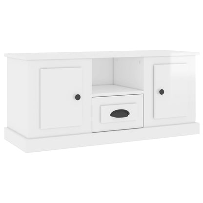 TV-Möbel Högglans Vit TV-Bänk 100x35,5x45 cm