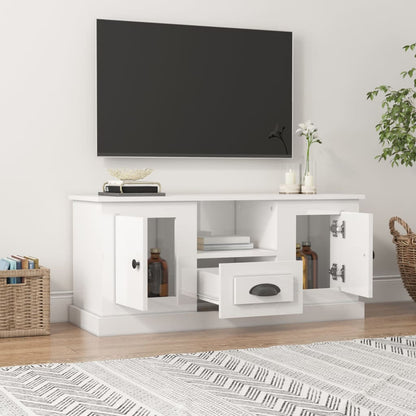 TV-Möbel Högglans Vit TV-Bänk 100x35,5x45 cm