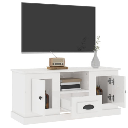 TV-Möbel Högglans Vit TV-Bänk 100x35,5x45 cm