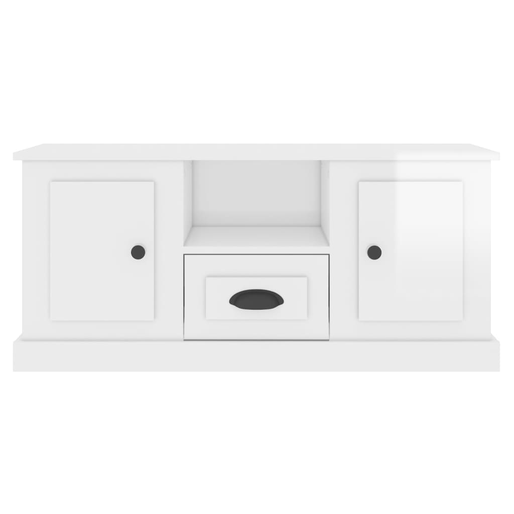TV-Möbel Högglans Vit TV-Bänk 100x35,5x45 cm