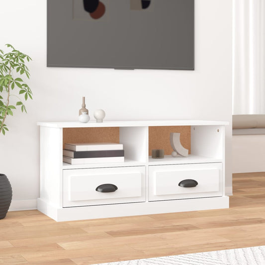 TV-Möbel Högglans Vit TV-Bänk 93x35,5x45 cm