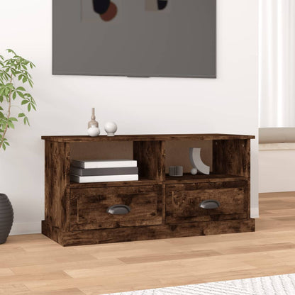 TV-Möbel Rökfärgad Ek TV-Bänk 93x35,5x45 cm