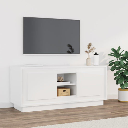 TV-Möbel Högglans Vit TV-Skåp 102x35x45 cm