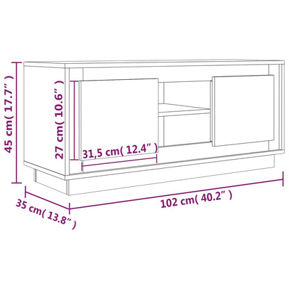 TV-Möbel Sonoma Grå TV-Bänk 102x35x45 cm