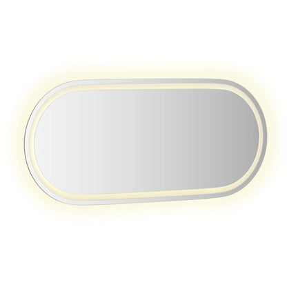 Badrumsspegel LED 100x45 cm oval