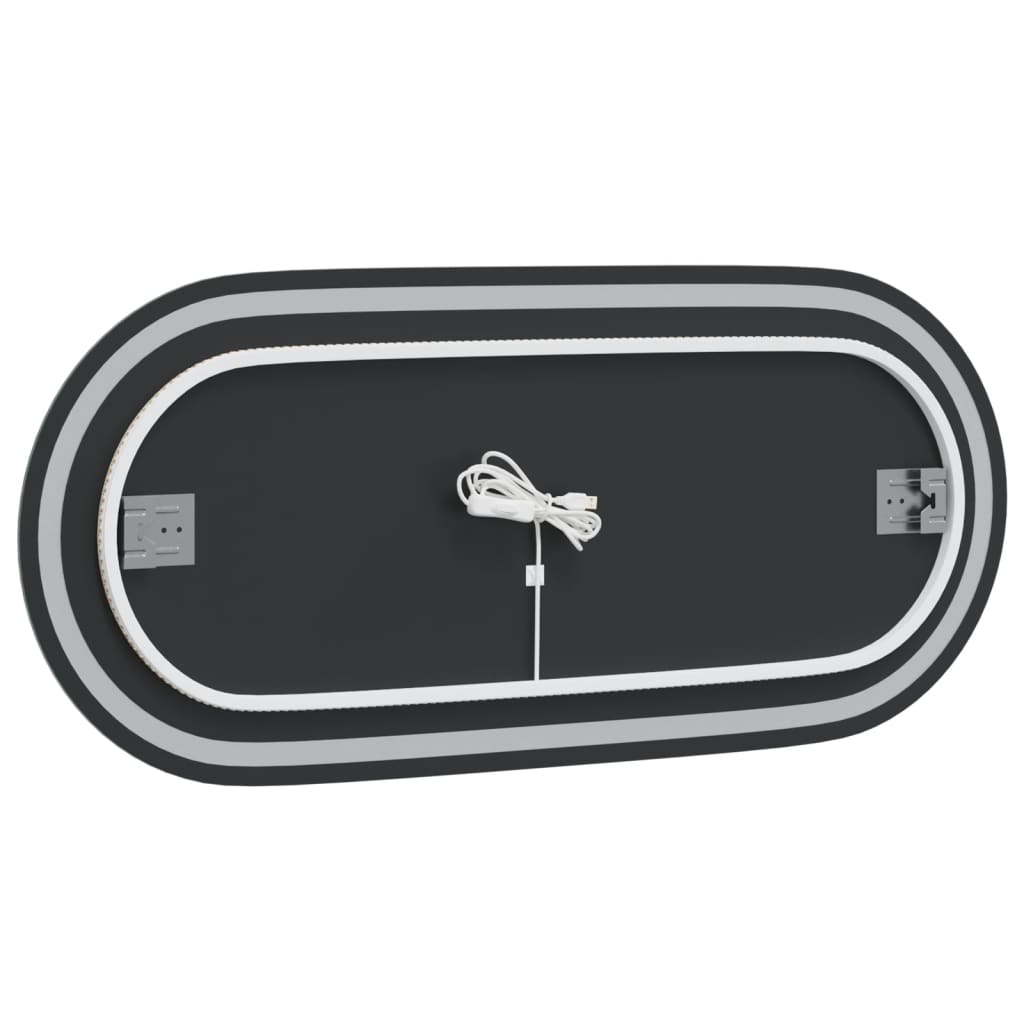Badrumsspegel LED 100x45 cm oval
