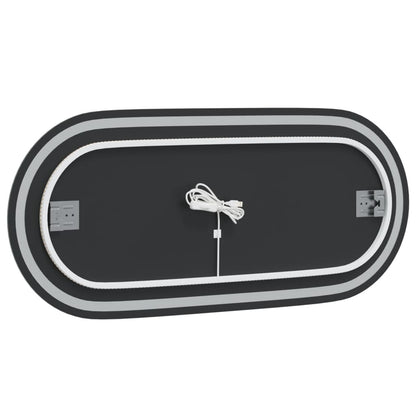 Badrumsspegel LED 100x45 cm oval