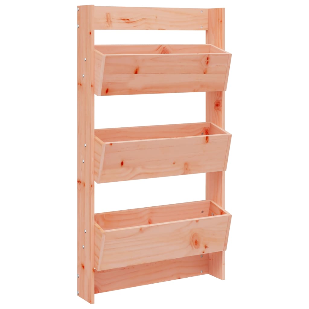 Utomhus Blomkruka Trä för vägg 3 nivåer 60x18,5x110 cm massivt douglasträ