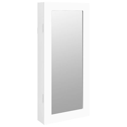 Smyckesskåp Vit fristående 30x8,5x67 cm