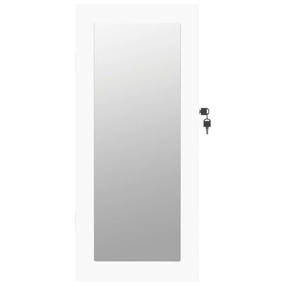 Smyckesskåp Vit fristående 30x8,5x67 cm