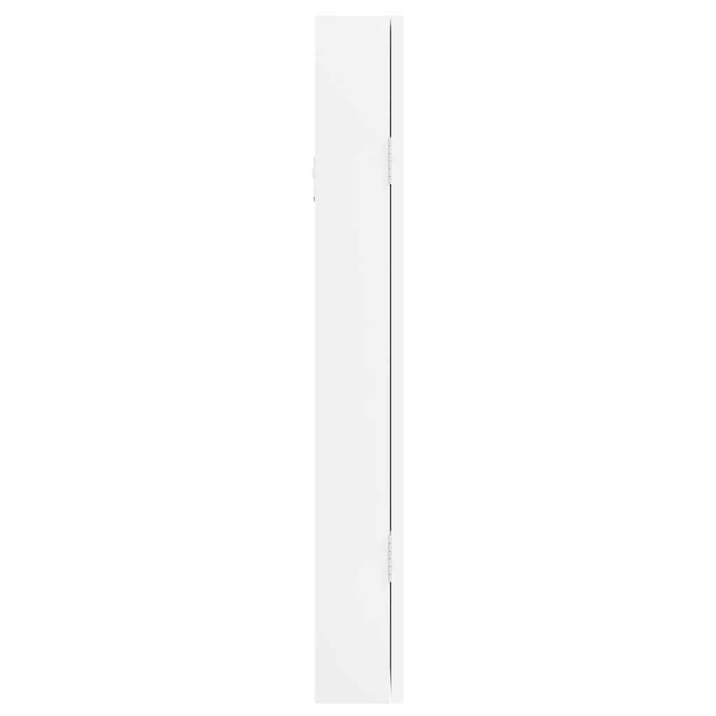 Smyckesskåp Vit fristående 30x8,5x67 cm
