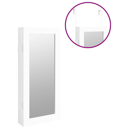 Smyckesskåp Vit fristående 30x8,5x67 cm