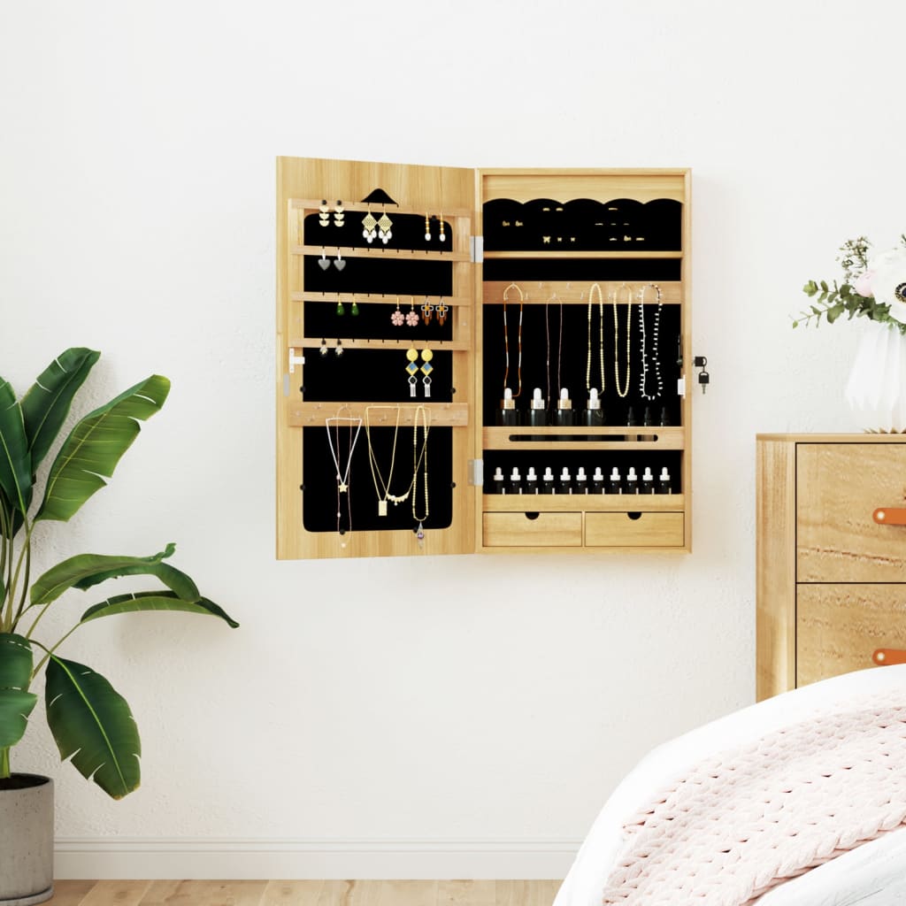 Smyckeskåp väggmonterat 37,5x10x67 cm