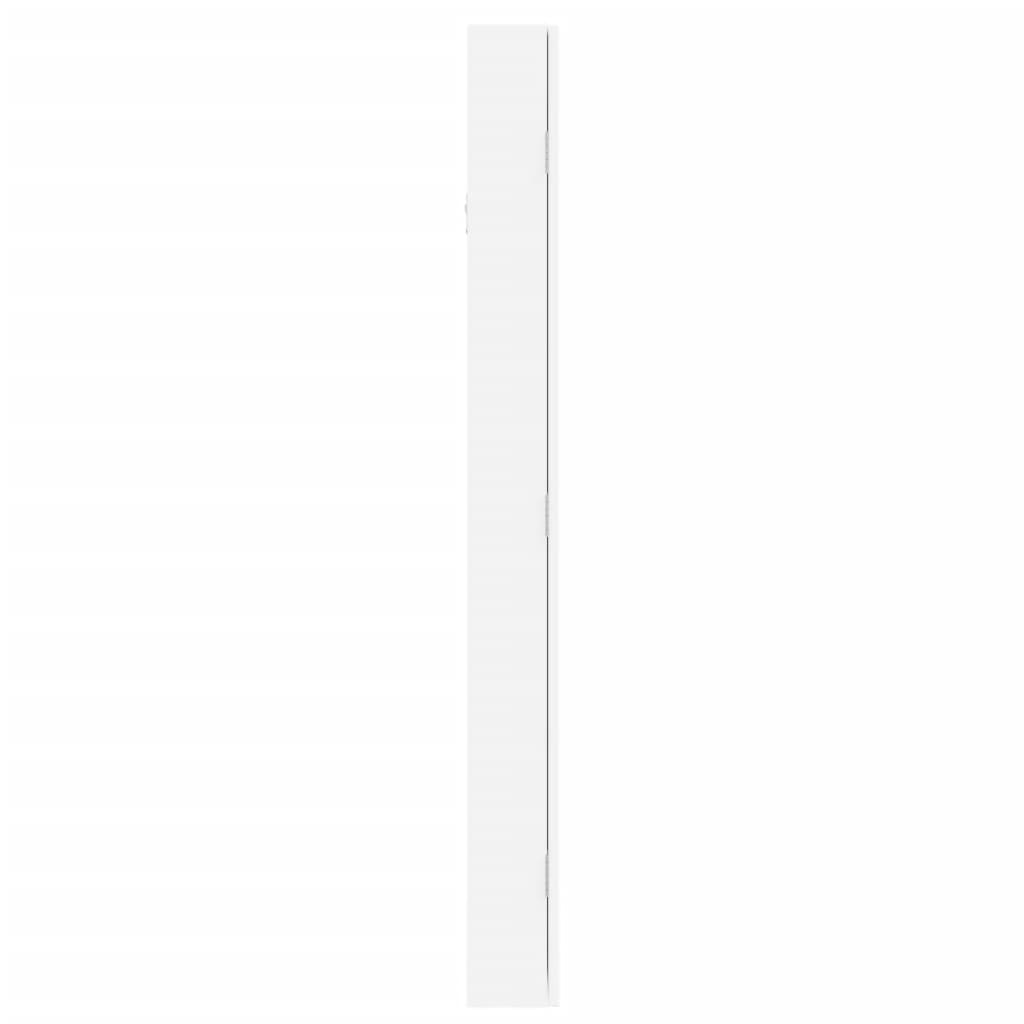 Smyckesskåp Vit väggmonterat 37,5x10x106 cm
