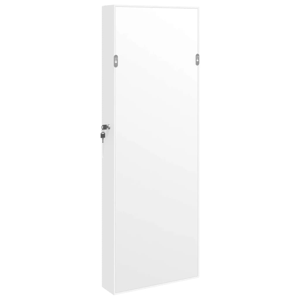 Smyckesskåp Vit väggmonterat 37,5x10x106 cm