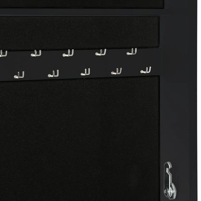 Smyckesskåp Svart fristående 42x38x152 cm