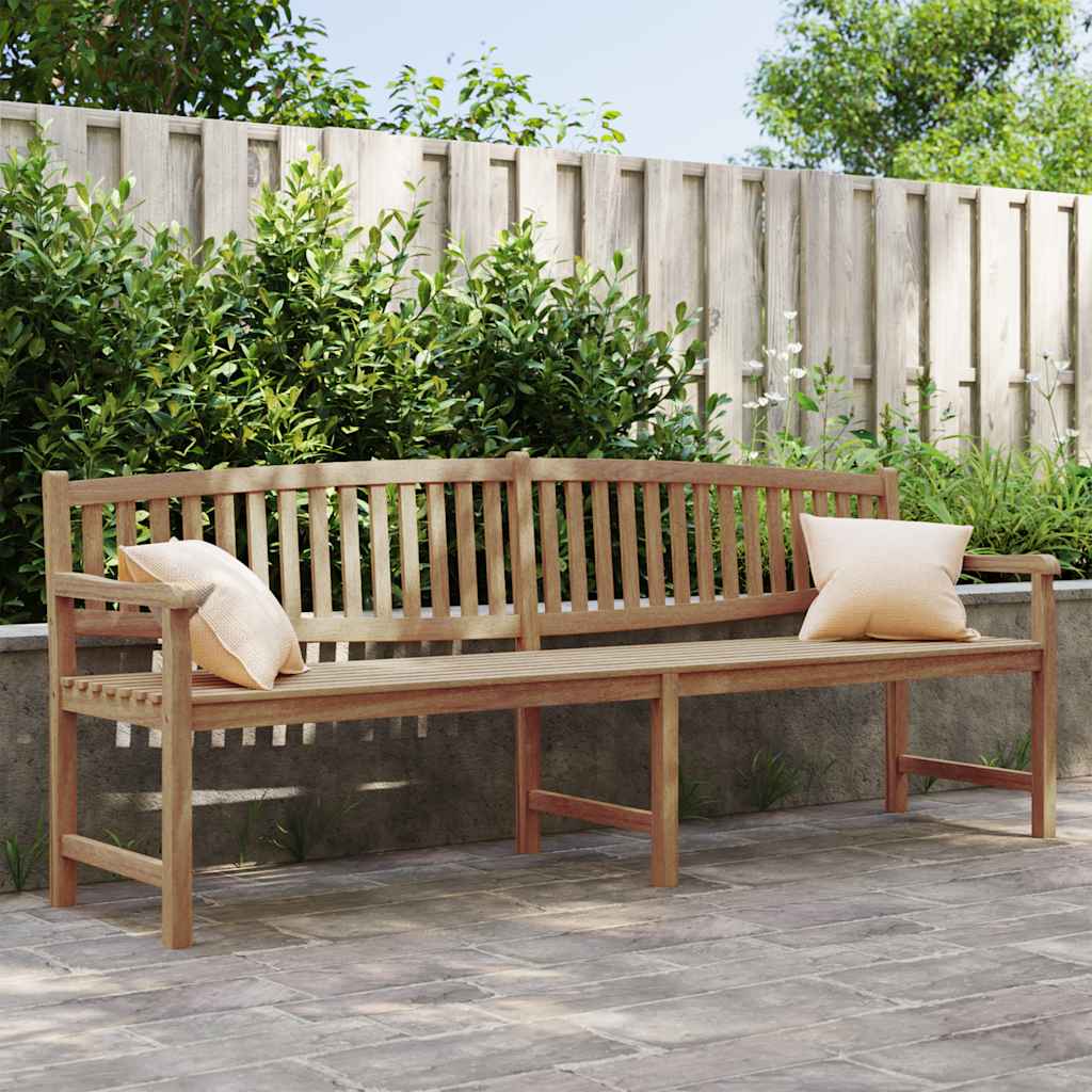 Trädgårdsbänk Trä 228x59,5x90 cm massiv teak