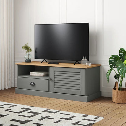 TV-Möbel Grå TV-Bänk VIGO 106x40x40 cm massiv furu