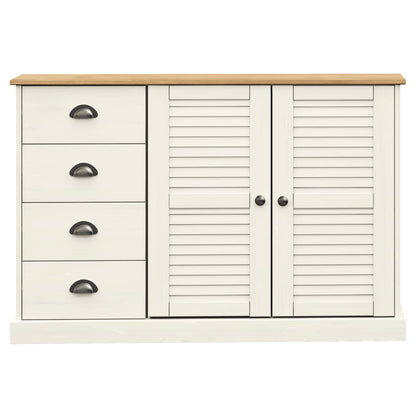 Skänk Vit med lådor VIGO 113x40x75 cm massiv furu
