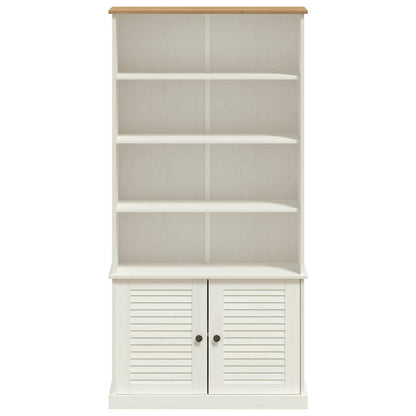 Bokhylla Vit 85x35x170 cm massiv furu