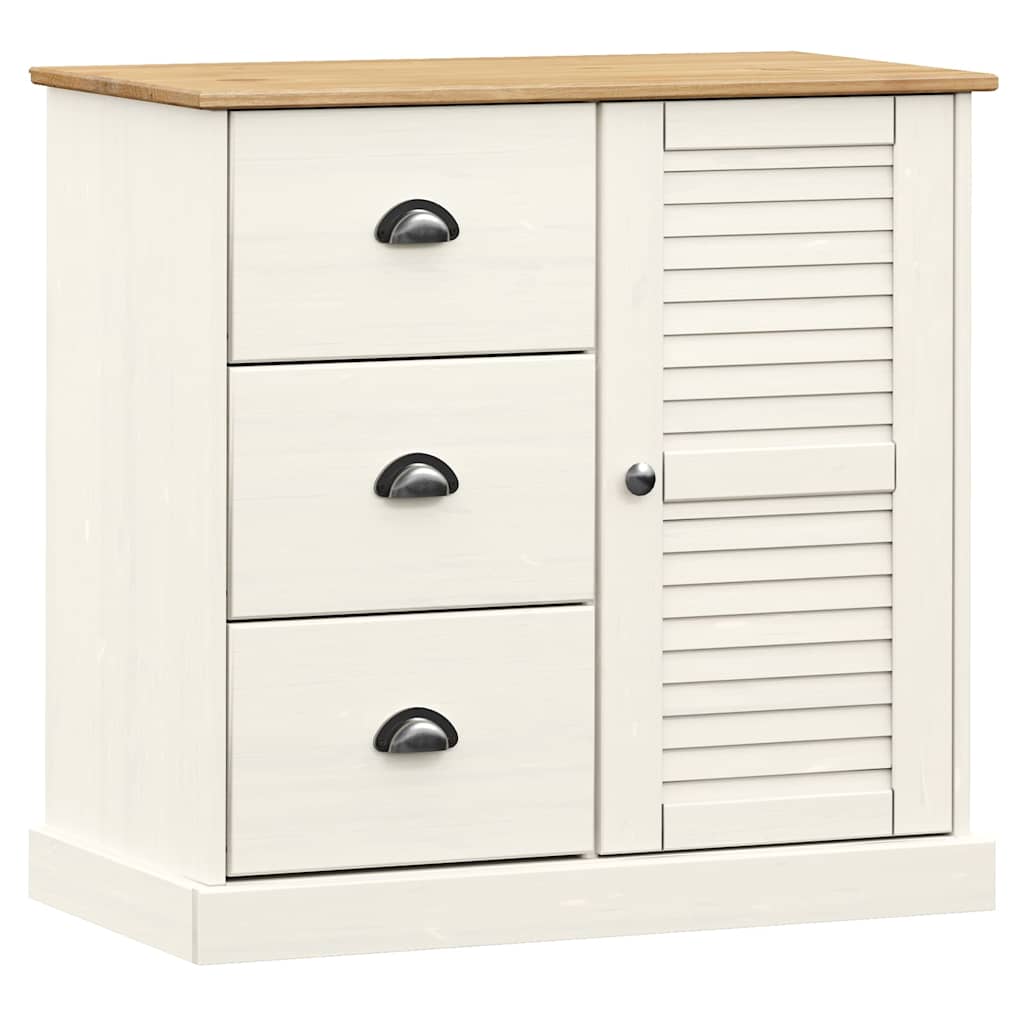 Skänk Vit med lådor VIGO 78x40x75 cm massiv furu