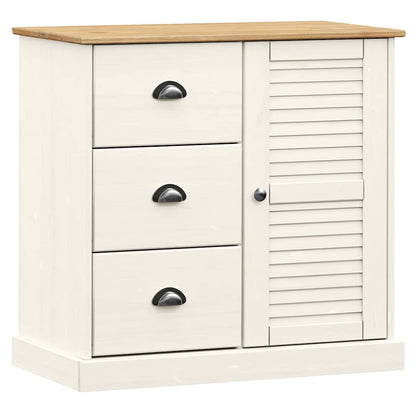 Skänk Vit med lådor VIGO 78x40x75 cm massiv furu