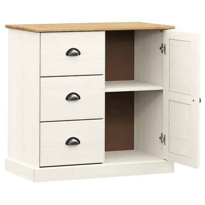 Skänk Vit med lådor VIGO 78x40x75 cm massiv furu