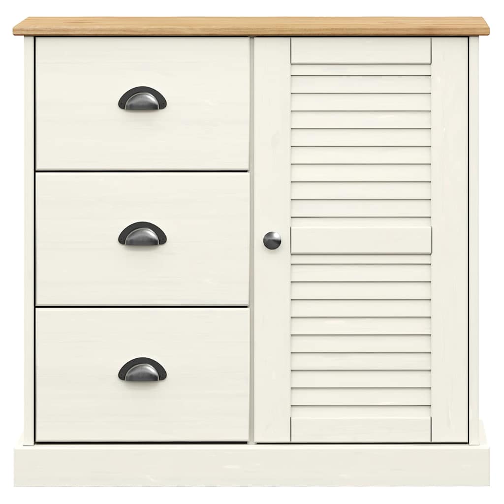 Skänk Vit med lådor VIGO 78x40x75 cm massiv furu