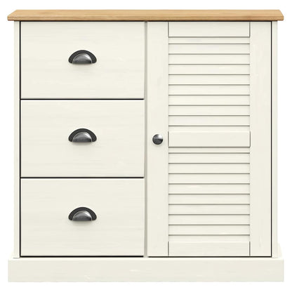 Skänk Vit med lådor VIGO 78x40x75 cm massiv furu